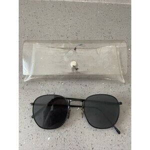 Oak + Fort Black Metal Frame Sunglasses With Case